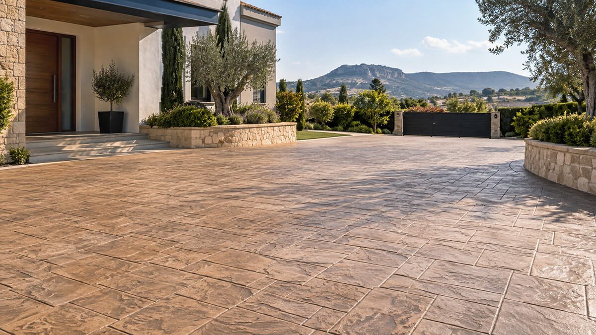 Hormigón impreso en Guadalajara para patios, chalets, garajes, piscinas y accesos