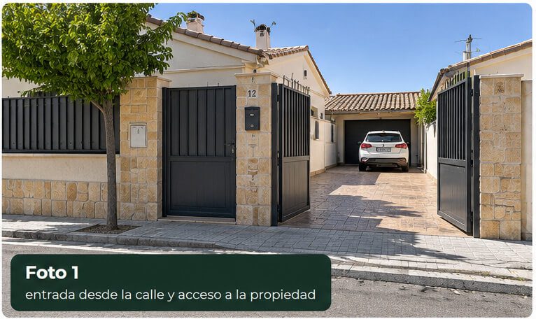 Ejemplo de fotografía de Acceso y portón para solicitar presupuesto